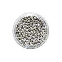 2mm Metallic Silver Edible Cachous Pearls - 500g