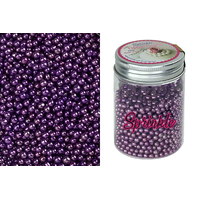 4mm Metallic Violet Edible Cachous Pearls - 100g