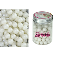 12mm Pearly White Edible Cachous Pearls - 100g