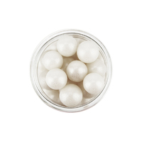 10mm Pearly White Edible Cachous Pearls - 500g