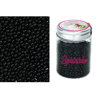 4mm Shiny Black Edible Cachous Pearls - 100g