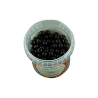 Shiny Black 8mm Edible Cachous Pearls - 500g