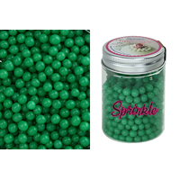 6mm Shiny Green Edible Cachous Pearls - 100g