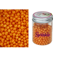 6mm Shiny Orange Edible Cachous Pearls - 100g