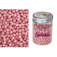 6mm Shiny Pink Edible Cachous Pearls - 100g