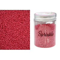 2mm Shiny Red Edible Cachous Pearls - 100g