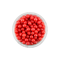 4mm Shiny Red Edible Cachous Pearls - 500g