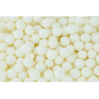 12mm Shiny White Edible Cachous Pearls - 500g