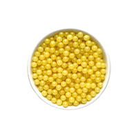 6mm Shiny Yellow Edible Cachous Pearls - 100g