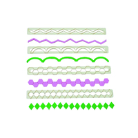 Fmm Straight Frill Geometric Edging Set