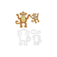 Mummy And Baby Monkey Cutter Set- Fmm