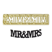 Fmm Curved Words Mr&Mrs Fondant Cutter