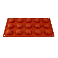 15 Cavity - Hemisphere 40mm - Chocolate Silicone Mould - D-005