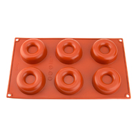 6 Cavity - Donut Hemisphere Silicone Chocolate Mould- D-012