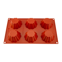 6 Cavity - Brioche Silicone Chocolate Baking Mould