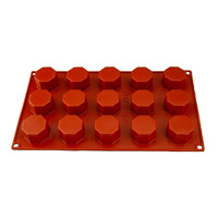 15 Cavity - Octagon Silicone Chocolate Dome Mold Flexible Baking Mould - D-037