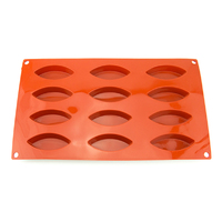 12 Cavity - Oval Silicone Chocolate Mold Baking Mould -D-038