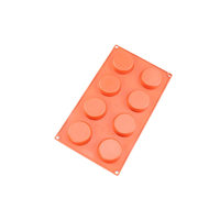 8 Cavity - Flat Disc Silicone Chocolate Mold-D-045