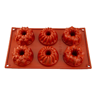 6 Cavity - Assorted Bundt Silicone Chocolate Mold- D-061