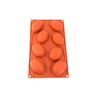 8 Cavity - Tulip Silicone Chocolate Mold Ball Baking Mould -D-066