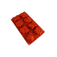 8 Cavity - Butterfly Sunflower Silicone Chocolate Mold- D-070