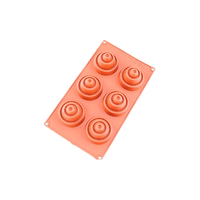 6 Cavity - Gradual Circle Silicone Chocolate Mold D-113