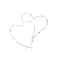 Diamante Double Heart Topper 7cm 