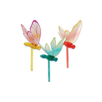 Flying Dragonfly Cupcake Picks - 6Pieces