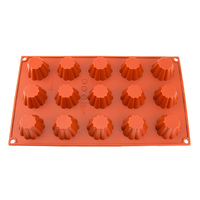 15 Cavity - Mini Brioche Silicone Chocolate Mold Flexible Baking Mould - Ds-034