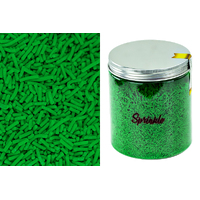 Green Deluxe Jimmies 1.5mm - Sprinkles - 500g