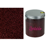 Maroon Deluxe Jimmies 1.5mm - Sprinkles - 500g