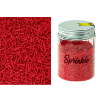 Red Deluxe Jimmies 1.5mm - Sprinkles - 80g