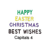 Embossers 4 Word Set - Christmas / Happy Easter / Best Wishes- Fmm Impression