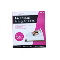 A4 Edible Icing Sheets - Frosting Sheet 25Pcs Tasty Images Deluxe