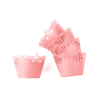 Christ Cross Baby Pink Cake Wrappers - Cake Decorating Tools - Pack Of 12 Wraps.