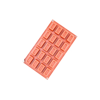 20 Cavity - Hidden Rectangle Silicone Chocolate Mold G-092