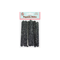 Black Glitter - Acrylic Cakesicle Sticks