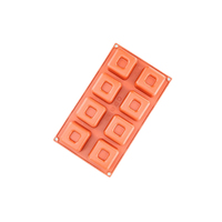 8 Cavity - Hidden Square Silicone Chocolate Mold Gx-080