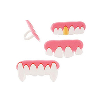 Teeth And Gum Cupcake Rings - 6Pc