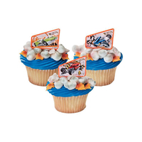 Hot Wheels Cupcake Ring - 8 Pieces