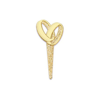 Gold Double Wedding Ring Cupcake Pick - 10Pce