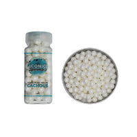 100g 10mm Pearl White Cachous - Iconic Sprinkles: Single