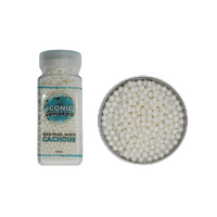 100g 4mm Pearl White Cachous - Iconic Sprinkles: Single