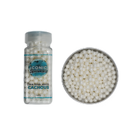 100g 8mm Pearl White Cachous - Iconic Sprinkles: Single