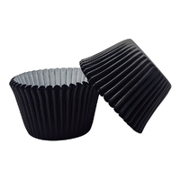 Black Greaseproof Jumbo Muffin Cases 55mm