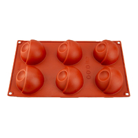 6 Cavity - Fancy Ball Silicone Chocolate Dome Mold- K-040D