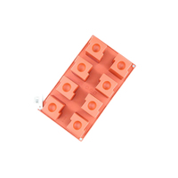 8 Cavity - Round Tab Silicone Chocolate Mold K-043D