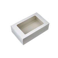 Macaron Box White Plain - Holds 12 Pieces