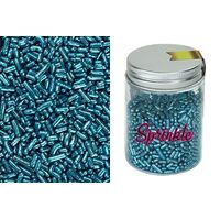 100G Metallic Blue Jimmies - Cake Toppings 