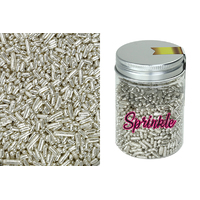 Metallic Silver Jimmies - Cake Toppings - 100G